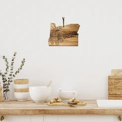 Totally Bamboo Origins State Shaped Serving and Cutting Board