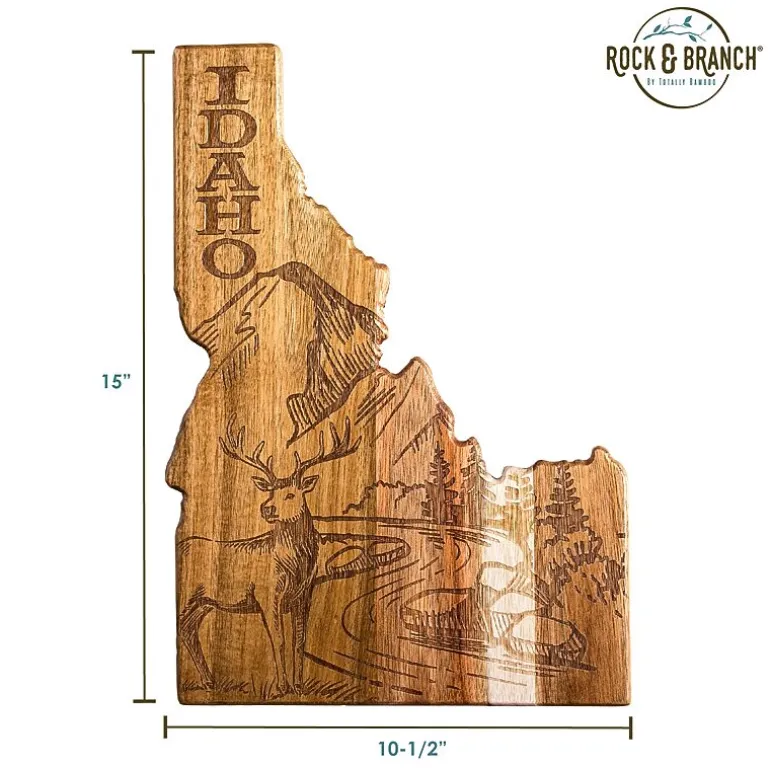 Totally Bamboo Origins State Shaped Serving and Cutting Board