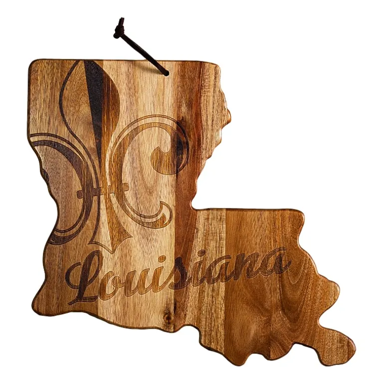 Totally Bamboo Origins State Shaped Serving and Cutting Board