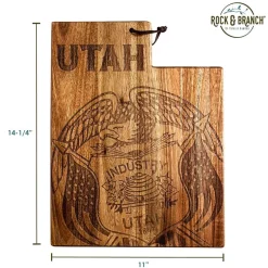 Totally Bamboo Origins State Shaped Serving and Cutting Board