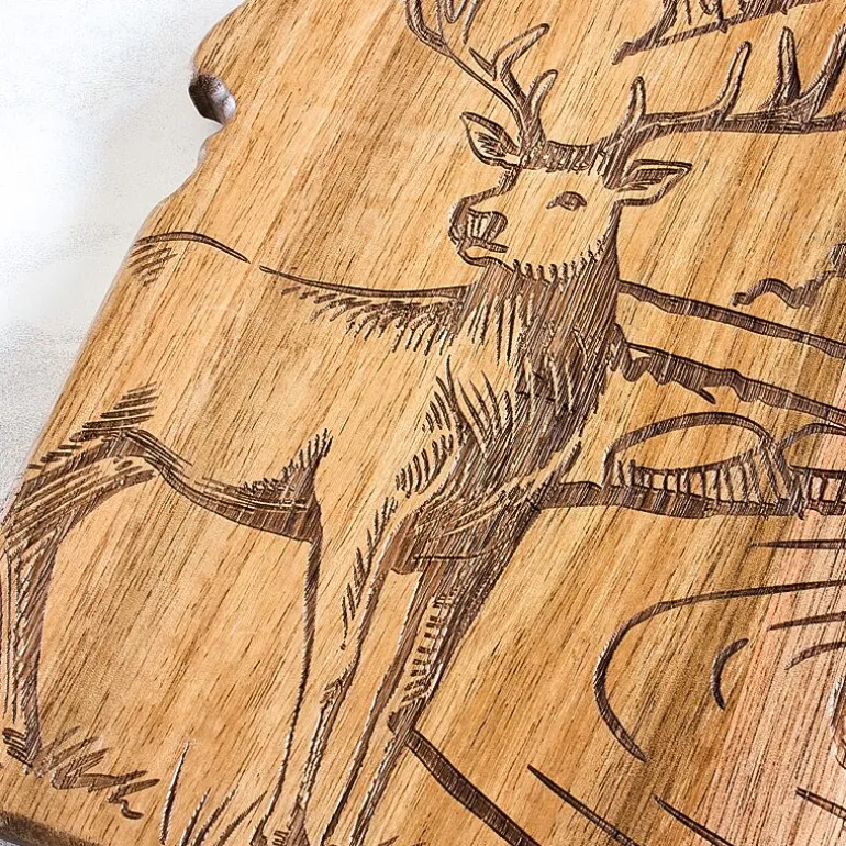 Totally Bamboo Origins State Shaped Serving and Cutting Board