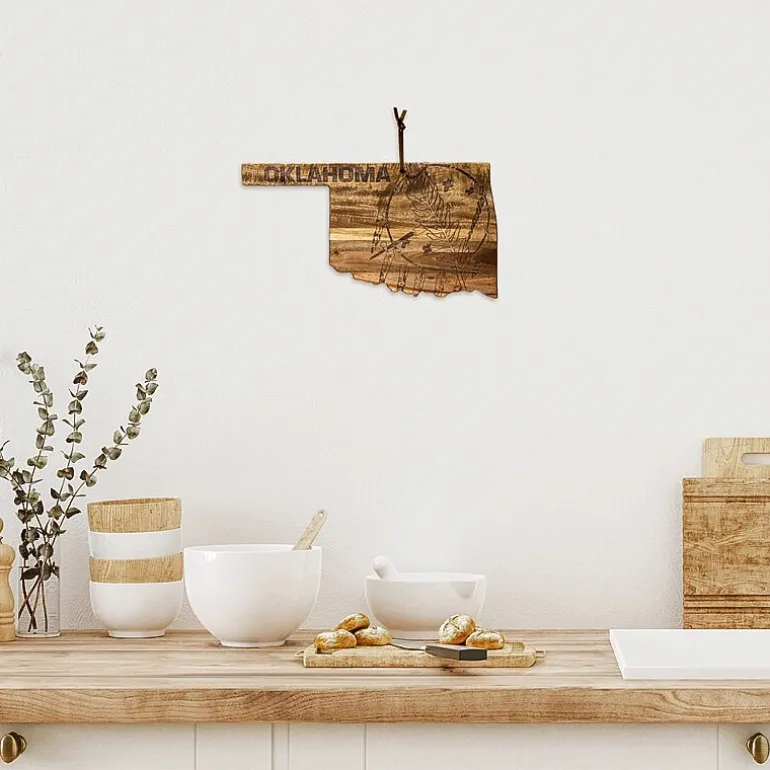 Totally Bamboo Origins State Shaped Serving and Cutting Board