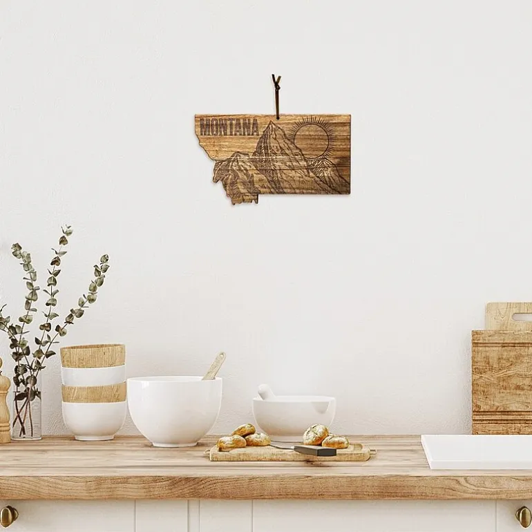 Totally Bamboo Origins State Shaped Serving and Cutting Board