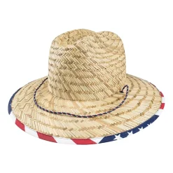 Totes Lifeguard Americana Straw Mens Safari Hat