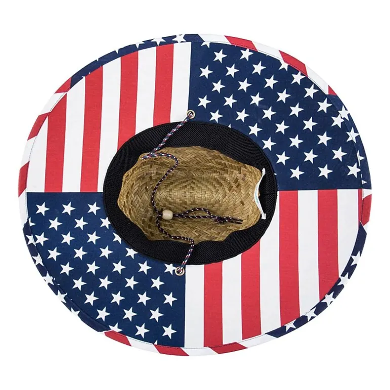 Totes Lifeguard Americana Straw Mens Safari Hat