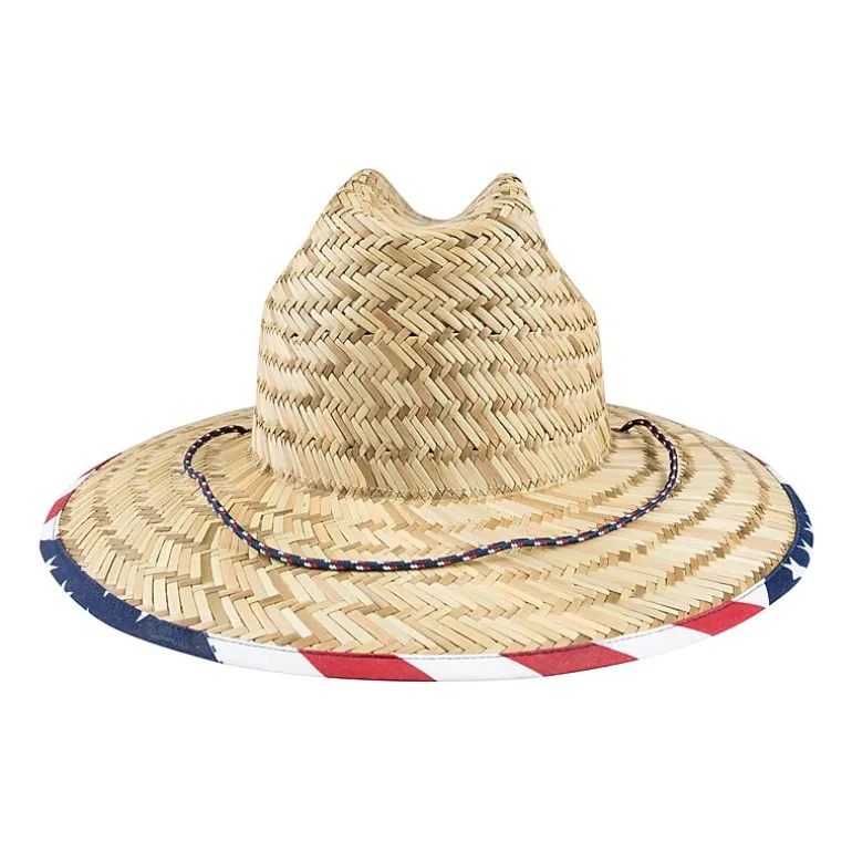 Totes Lifeguard Americana Straw Mens Safari Hat