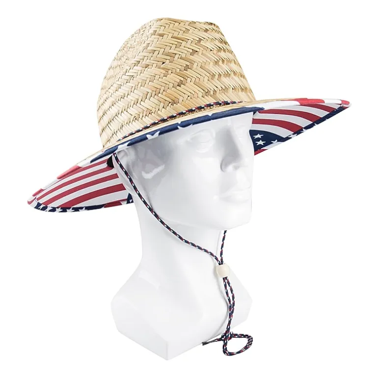 Totes Lifeguard Americana Straw Mens Safari Hat
