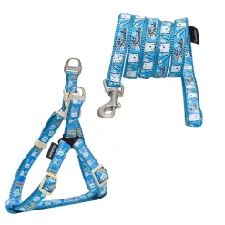 Touchdog 'Caliber' Designer Embroidered Fashion Pet Dog Leash and Harness Combination