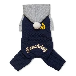 Touchdog Fashion Designer Full Body Quilted Pet Dog Hooded Sweater