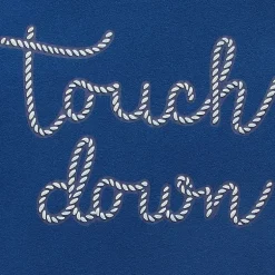 Touch Down Cropped Tee Womens Juniors Crew Neck Short Sleeve Regular Fit Graphic T-Shirt