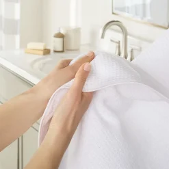 Town And Country Small Waffle Woven Terry Stripe 4-pc. Quick Dry Bath Towel Set