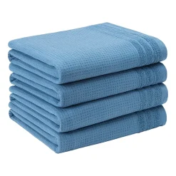 Town And Country Small Waffle Woven Terry Stripe 4-pc. Quick Dry Bath Towel Set