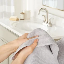 Town And Country Small Waffle Woven Terry Stripe 4-pc. Quick Dry Bath Towel Set