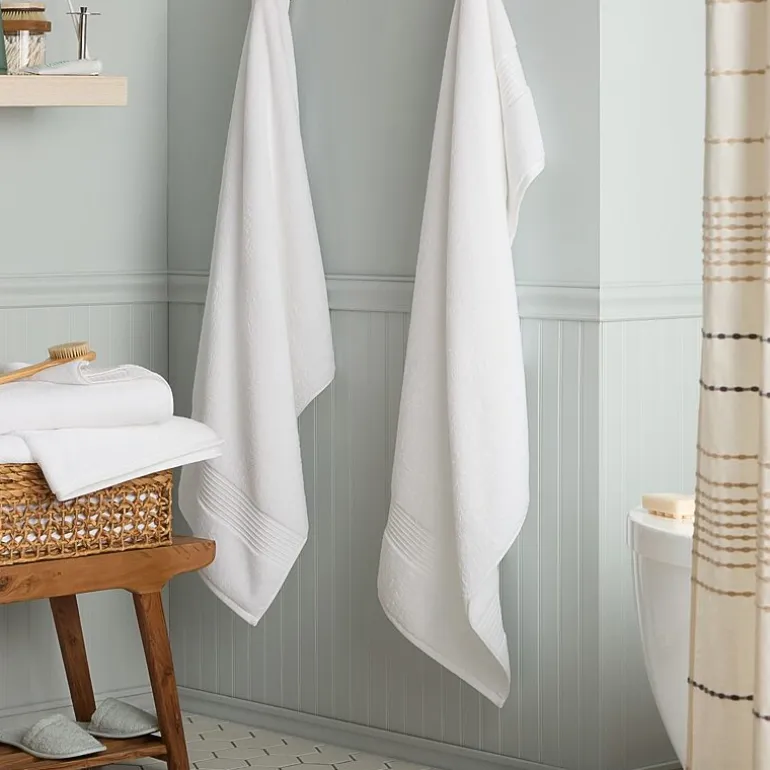 Town And Country Solid Dobby Border 4-pc. Quick Dry Bath Towel Set