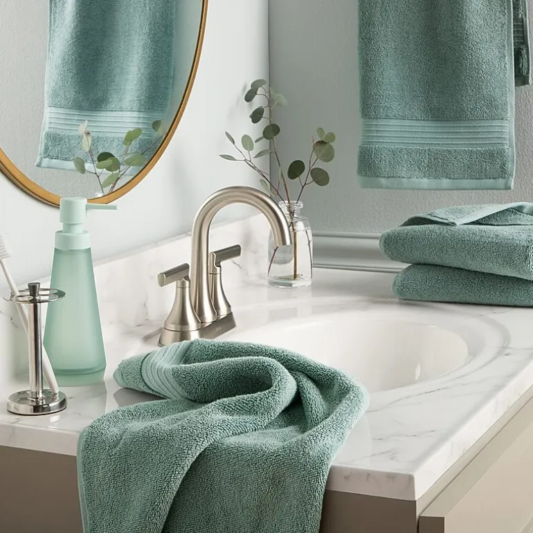 Town And Country Solid Dobby Border 4-pc. Quick Dry Bath Towel Set