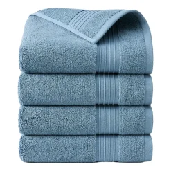 Town And Country Solid Dobby Border 4-pc. Quick Dry Bath Towel Set