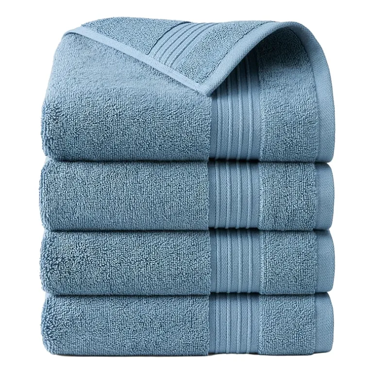 Town And Country Solid Dobby Border 4-pc. Quick Dry Bath Towel Set