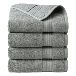 Town And Country Solid Dobby Border 4-pc. Quick Dry Bath Towel Set