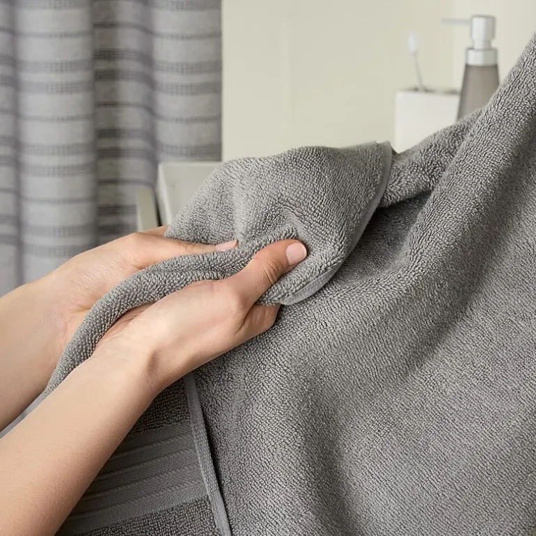 Town And Country Solid Dobby Border 4-pc. Quick Dry Bath Towel Set