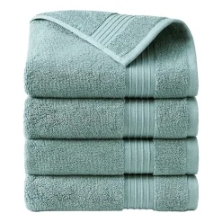 Town And Country Solid Dobby Border 4-pc. Quick Dry Bath Towel Set