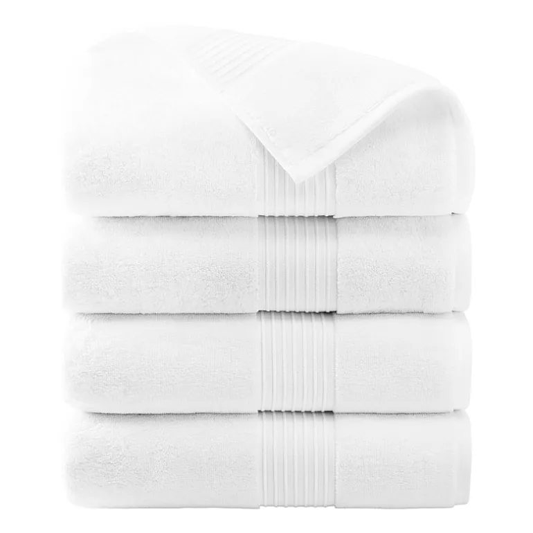 Town And Country Solid Dobby Border 4-pc. Quick Dry Bath Towel Set
