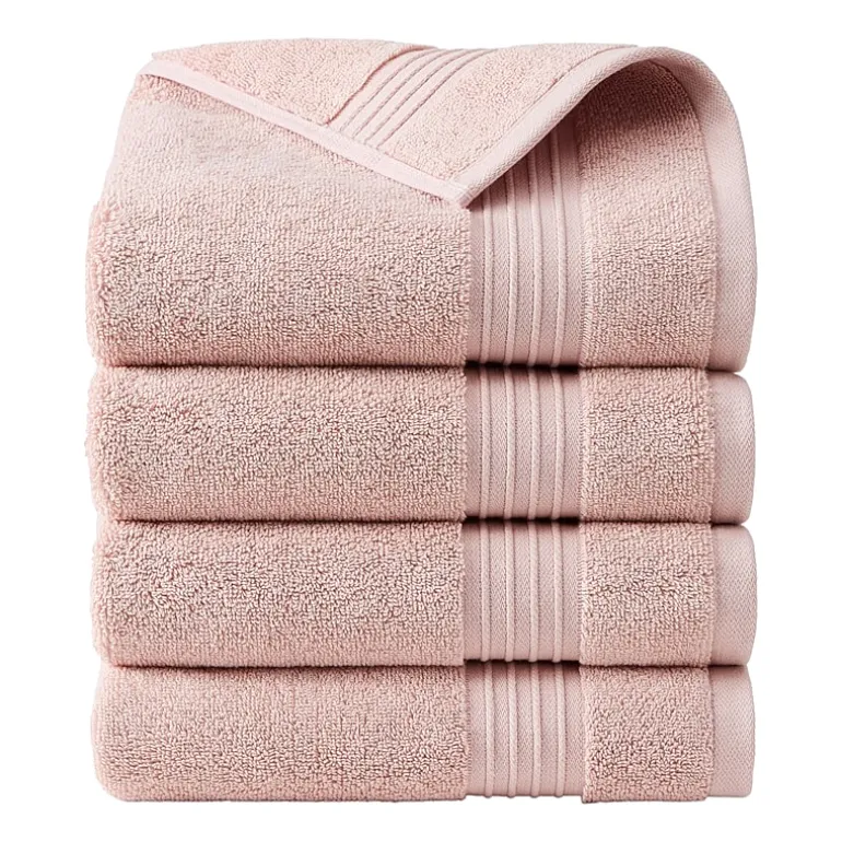Town And Country Solid Dobby Border 4-pc. Quick Dry Bath Towel Set