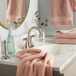 Town And Country Solid Dobby Border 4-pc. Quick Dry Bath Towel Set