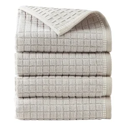 Town And Country Windowpane Textured 4-pc. Quick Dry Bath Towel Set