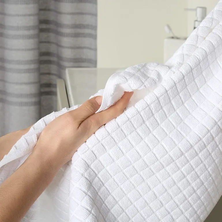 Town And Country Windowpane Textured 4-pc. Quick Dry Bath Towel Set