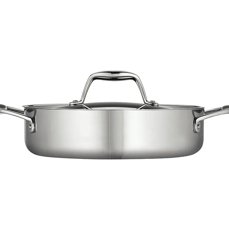 Tramontina Gourmet Tri-Ply Clad 18/10 Stainless Steel Induction-Ready Braiser with Lid