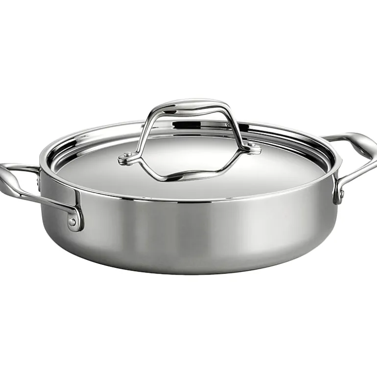 Tramontina Gourmet Tri-Ply Clad 18/10 Stainless Steel Induction-Ready Braiser with Lid