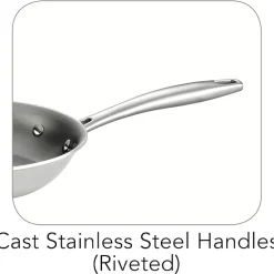 Tramontina Gourmet Tri-Ply Clad Stainless Steel Induction-Ready Fry Pan