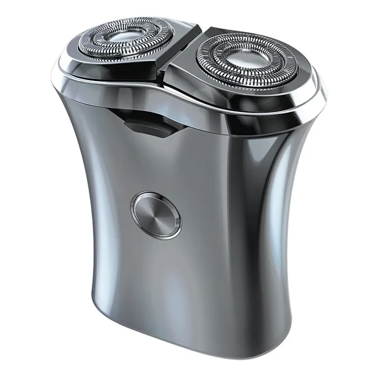 Travel Shaver With Dual Rotary Shaving Heads