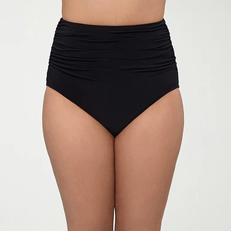 Trimshaper Womens Comfort Waistband Full Coverage High Waist Bikini Swimsuit Bottom