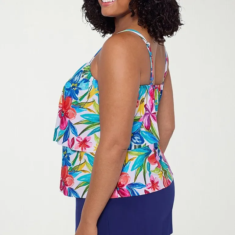 Trimshaper Womens Plus Swim Romper