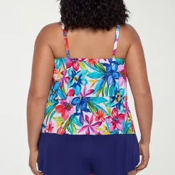 Trimshaper Womens Plus Swim Romper