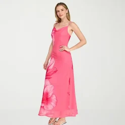 Trixxi Womens Juniors Sleeveless Floral Slip Dress