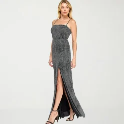 Trixxi Womens Juniors Square Neck Sleeveless Glitter Diamond Bodycon Dress