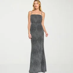 Trixxi Womens Juniors Square Neck Sleeveless Glitter Diamond Bodycon Dress