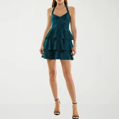 Trixxi Womens Juniors Sweetheart Neck Sleeveless Fit + Flare Dress