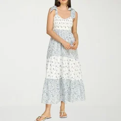 Trixxi Womens Juniors U Neck Short Sleeve Floral A-Line Dress