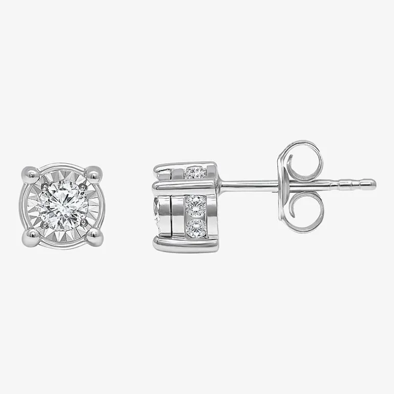 Tru Miracle 1/2 CT. T.W. Lab-Grown White Diamond 10K Gold 5.8mm Stud Earrings