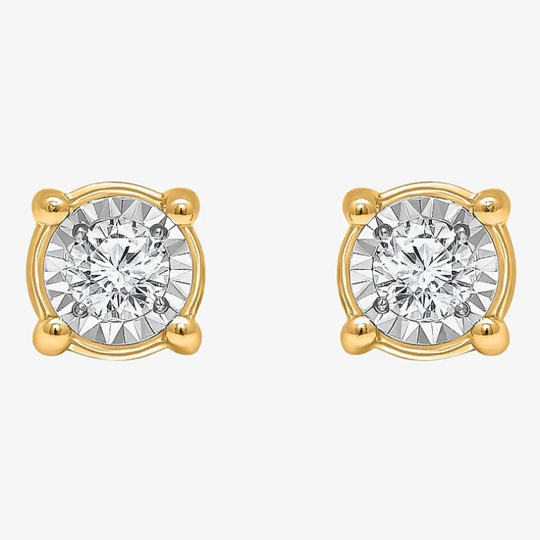Tru Miracle 1/2 CT. T.W. Lab-Grown White Diamond 10K Gold 5.8mm Stud Earrings
