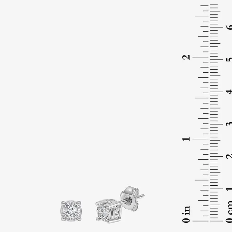 Tru Miracle 1/2 CT. T.W. Lab-Grown White Diamond 10K Gold 5.8mm Stud Earrings