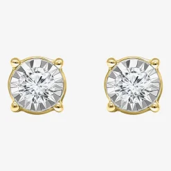 Tru Miracle 1 CT. T.W. Lab Grown White Diamond 10K Gold 6.8mm Round Stud Earrings