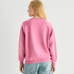 Trust The Universe Fleece Womens Juniors Crew Neck Long Sleeve Sweatshirt