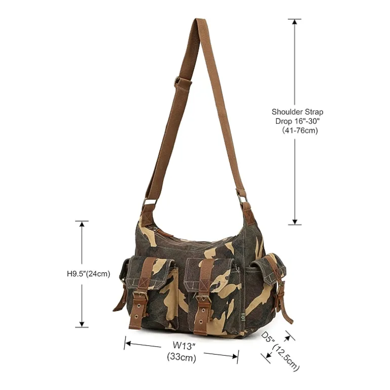 TSD Brand Leaf Hill Mail Bag Messenger Bag