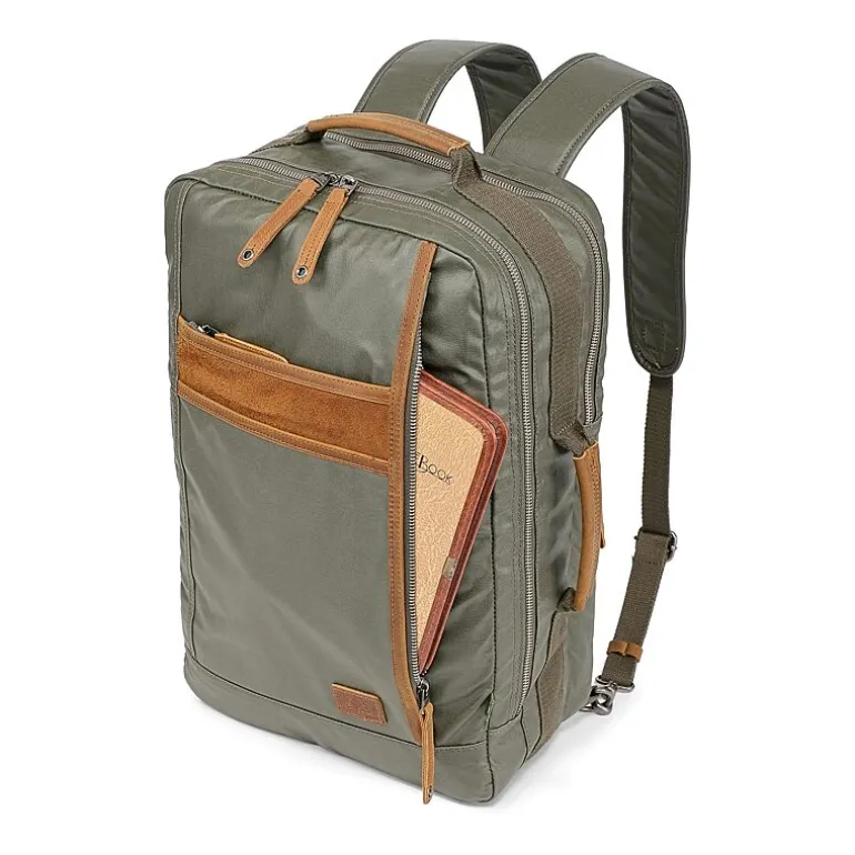 TSD Brand Madrone Coated Canvas Unisex Adult Backpack