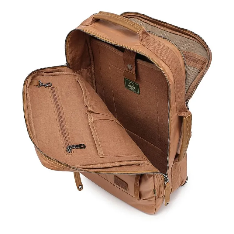 TSD Brand Madrone Coated Canvas Unisex Adult Backpack