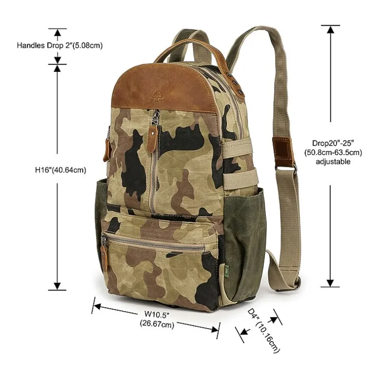 TSD Brand Mountain Leaf Utlty Unisex Adult Backpack